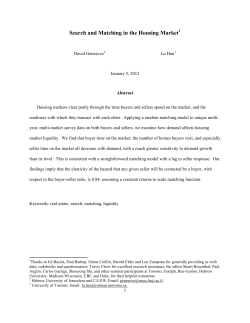 Search and Matching in the Housing Market