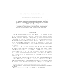 THE DAVENPORT CONSTANT OF A BOX 1. Introduction Let G be
