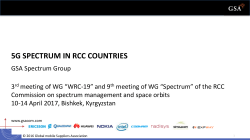 5G Spectrum IN RCC countries