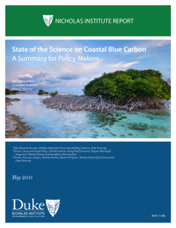 State of the Science on Coastal Blue Carbon A Summary for Policy