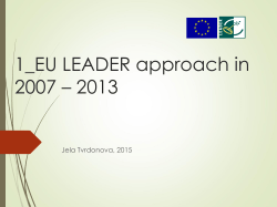 EU LEADER approach in 2007