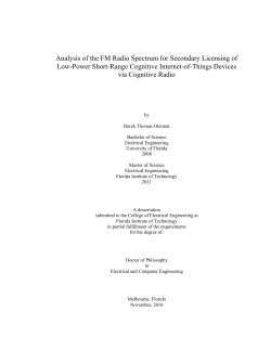 Analysis of the FM Radio Spectrum for Secondary Licensing of Low