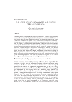 cs lewis, reluctant convert and