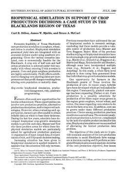 production decisions: a case study in the