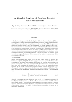 A Wavelet Analysis of Random Iterated Function Systems