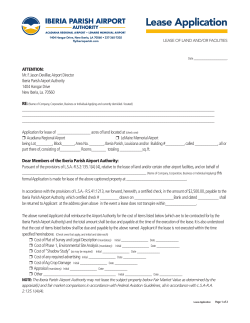 Lease Application - Acadiana Regional Airport