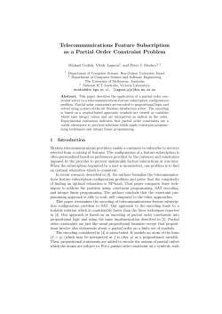Telecommunications Feature Subscription as a Partial Order