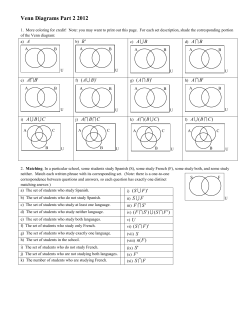 Venn Diagrams Part 2 2012