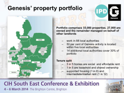 Asset Value Growth-IPD 2013 - Genesis Housing Association