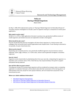 Policy on Sharing of Model Organisms