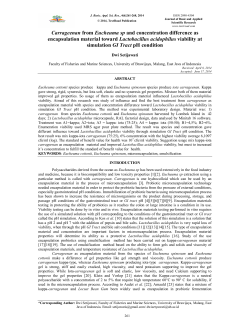 Carrageenan from Eucheuma sp and concentration difference as