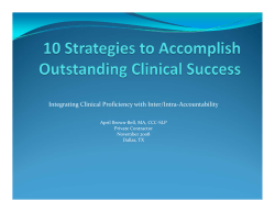 10 Strategies to Accomplish Outstanding Clinical Success