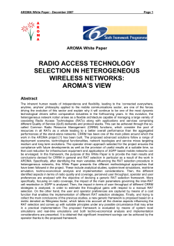 radio access technology selection in heterogeneous - aroma