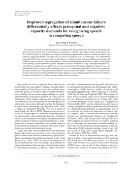 Improved segregation of simultaneous talkers