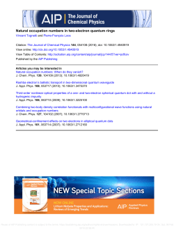Natural occupation numbers in two-electron quantum rings