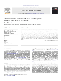 The importance of relative standards in ADHD diagnoses: Evidence