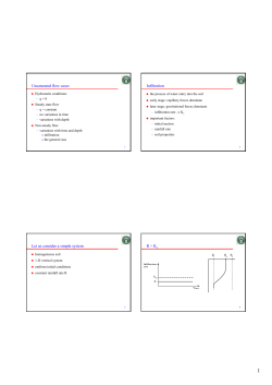 Unsaturated flow cases Infiltration Let us consider a simple system R