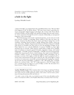 a hole in the light
