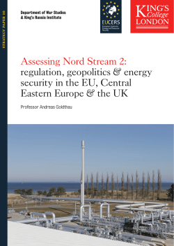 Assessing Nord Stream 2: regulation