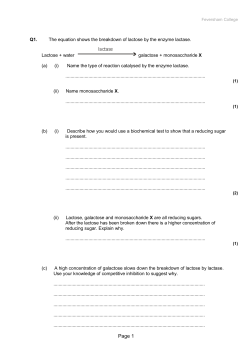 Feversham College Q1. The equation shows the breakdown of