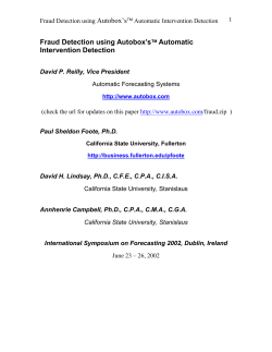 Intervention Detection - Automatic Forecasting Systems