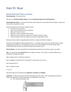 Heat = Change in Energy