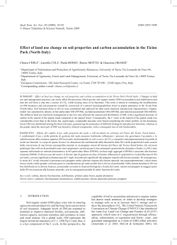 Effect of land use change on soil properties and carbon