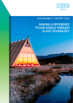 MAKING A DIFFERENCE TO OUR WORLD THROUGH GLASS