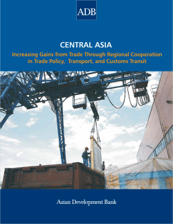 Central Asia: Increasing Gains from Trade Through - UN