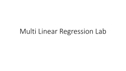 Multi Linear Regression Lab