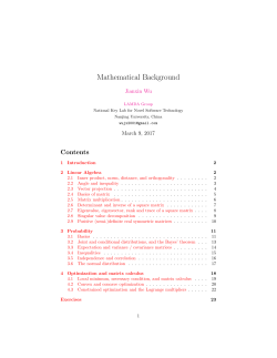 Math Background
