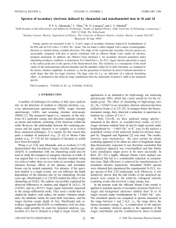Spectra of secondary electrons induced by channeled and
