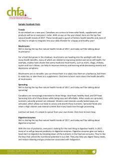 Sample Twitter Posts - the Canadian Health Food Association
