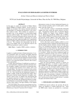 evaluation of hmm-based laughter synthesis