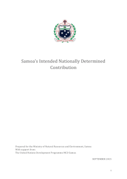Samoa INDC Submission to UNFCCC