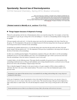 Spontaneity: Second law of thermodynamics