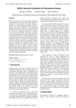 HEEG: Heuristic Evaluation for Educational Games
