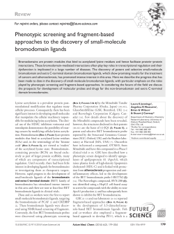 Phenotypic screening and fragment