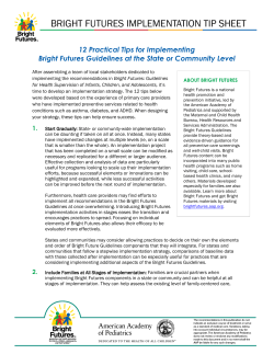 12 Practical Tips for Implementing Bright Futures Guidelines at the