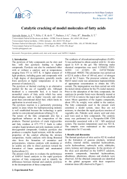 Catalytic cracking of model molecules of fatty acids - ABC