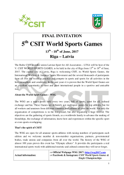 5 CSIT World Sports Games