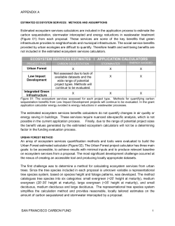 An array of ecosystem services quantification
