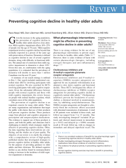 Preventing cognitive decline in healthy older adults