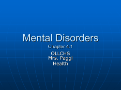 Mental Disorders and Suicide