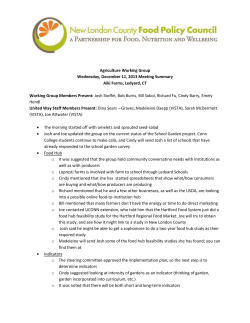 Minutes - New London County Food Policy Council