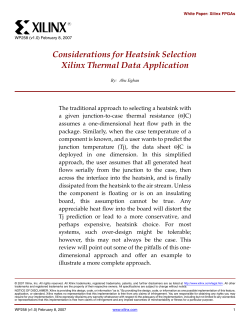 Xilinx WP258 Considerations for Heatsink Selection Xilinx Thermal
