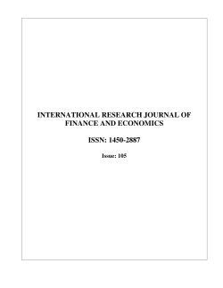 international research journal of finance and economics issn: 1450