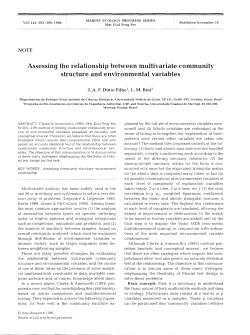 Assessing the relationship between multivariate community structure