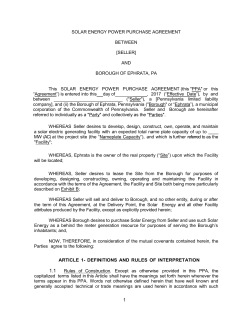 Solar PPA - GDS Associates