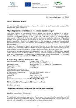 Invitation to submit bids